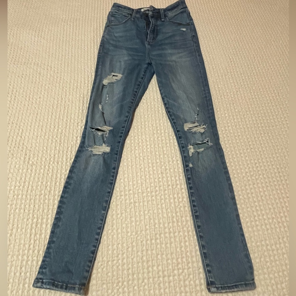 Abercrombie & Fitch Curve Love High Rise Super Skinny Jeans Size 24/00